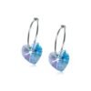 orhangen_titan_blomdahl_7330981158180_15-1255-05 Heart-shaped crystal hoop earrings featuring a blue and purple color gradient, crafted with high-quality materials for a stylish look.