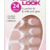 6164_eur Depend French Look oval nails pack with 24 flexible nails and pink glue for easy application.