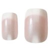 6244_d Gradient pink nail tips set featuring a glossy finish and subtle shimmer, perfect for stylish nail art and manicures.