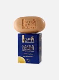 05 صابون التقشير الحصري من فير آند وايت مع فيتامين سي، 200 جرام، مصمم لتبييض البشرة وتقشيرها.