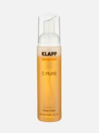 Tonic KLAPP C PURE Foam Tonic in a 200ml bottle, designed for skin care with a refreshing formula that revitalizes and tones the skin.