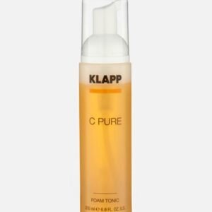 Tonic KLAPP C PURE Foam Tonic in a 200ml bottle, designed for skin care with a refreshing formula that revitalizes and tones the skin.