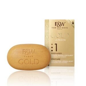 WhatsApp-Image-2020-09-23-at-6.56.59-PM F&W Gold Ultimate Exfoliating Argan Soap bar with packaging, revitalizing and soothing properties for skin care.