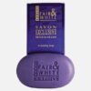 Fair & White Exclusive Whitenizer Exfoliating Soap in purple packaging, designed for skin brightening and exfoliation.