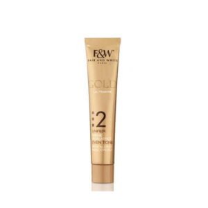 brow-10 Fair & White Gold Ultimate Skin Cream for even tone and brightening, 2 oz tube, skincare product for radiant skin.